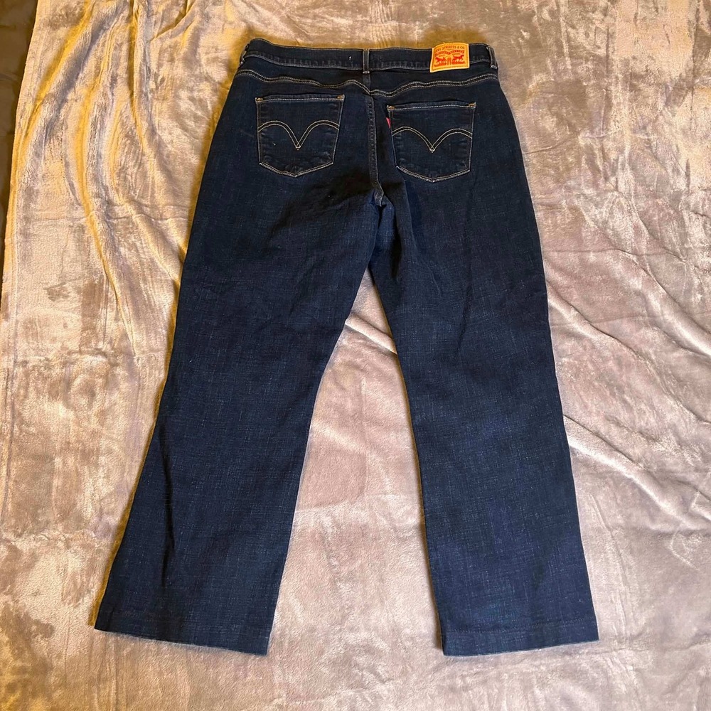 Levis Classic Bootcut Jeans Womens 14 Dark Wash Indigo Denim Mid Rise Pants